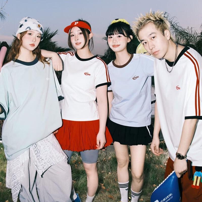 LEMANISM Американская модная короткорукавка с двумя полосками для пар 2XL