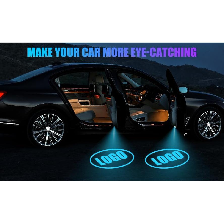 2PCS Car Door Light Projector Led Car Door Projector Rechargeable HD Car Welcome Courtesy Ghost Shadow Lamp Fit For All Cars (For Ch-Eee-Vv)