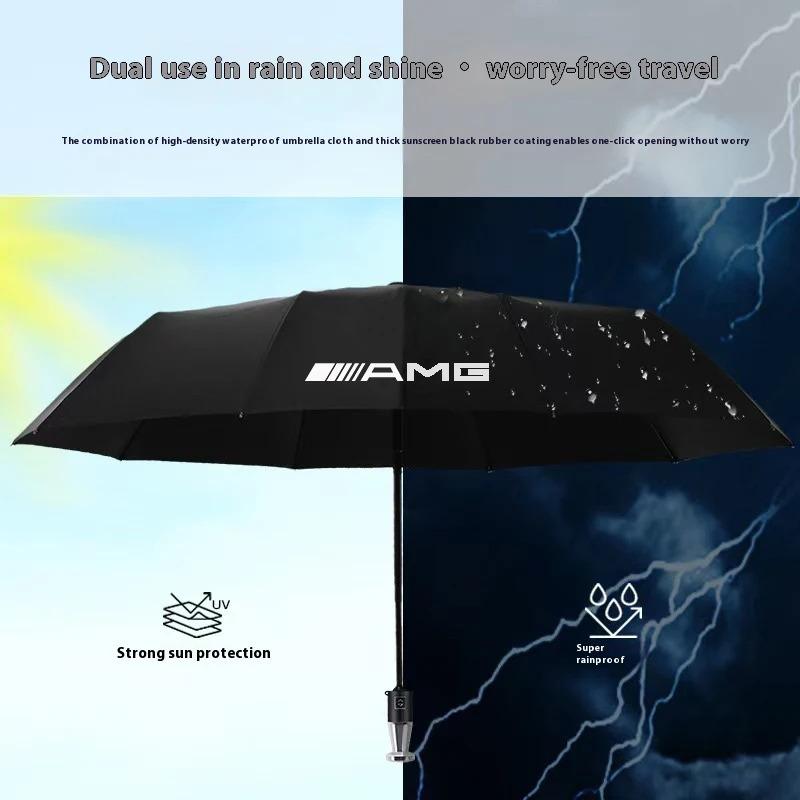 Car Automatic Folding Windproof Sunshade Umbrella For Mercedes-Benz AMG A C E S V Class Sprinter GLC ML SLK SL Vito CLS GLA GLK