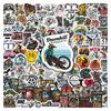 102-Pack Cartoon Mountain Bike Stickers for DIY Decoration On Suitcases & Laptops