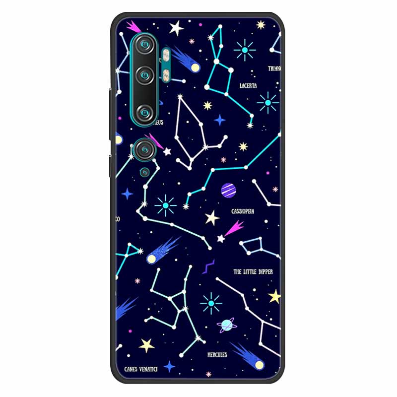 For Xiaomi Mi Note 10 Case Silicone Soft Owl Lion TPU Fashion Back Cover For Xiaomi Mi Note10 Cases Protective Printed Covers