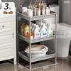 Punch-Free Floor Standing Bathroom Corner Storage Rack