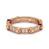 Citrine Eternity Band Ring - 925 Sterling Silver Rose Gold Vermeil