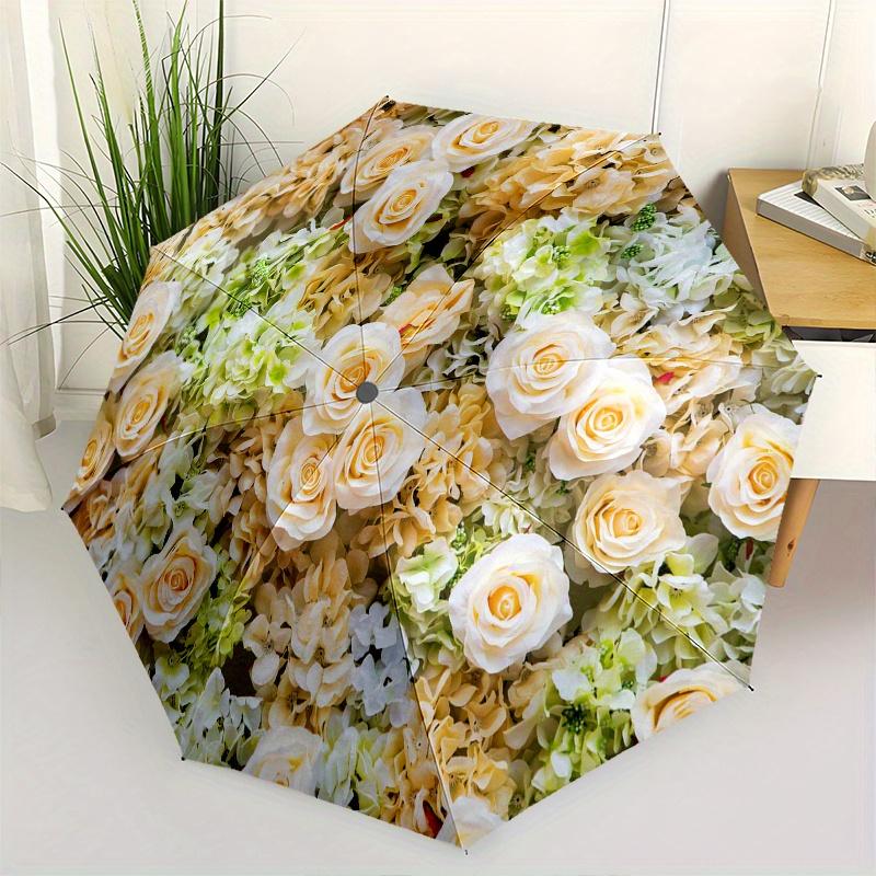 

Floral Wall Decor: Elegant Rose & Hydrangea Backdrop for Weddings or EventsUmbrella, Cute Umbrella with Cute Design, Portable 3-Fold Compact Umbrella