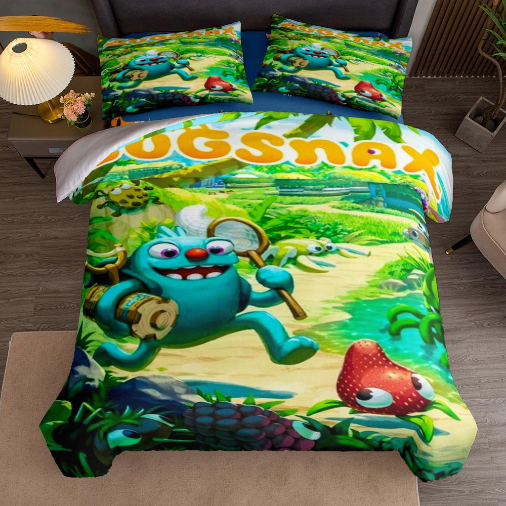 Pikmin Bugs Duvet Cover Set King Queen Double Full Twin Single Size Bed Linen Set