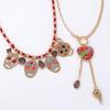 Personality Collarbone Chain Literature Vintage Earring Punk Metal Skull Pendant Necklace  Girl