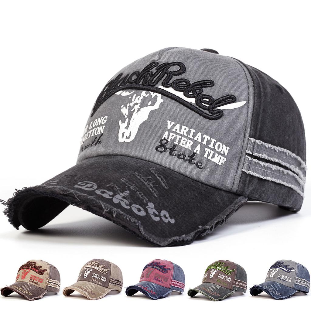 Fashion Letter Embroidery Men Hat Outdoor Sports Travel Baseball Cap Women Hip Hop Caps Designer Hats Broken Hole Hat Washed Hat
