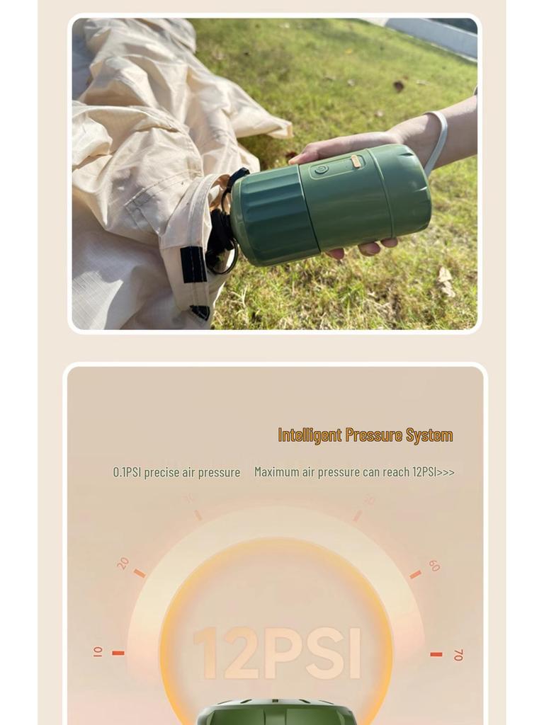 Portable Wireless Inflatable Camping Tent Pump with Lithium Battery