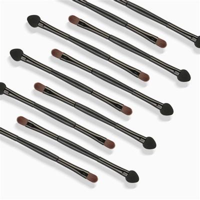 10pcs/Set Makeup Brush Beauty Makeup Tools For Double-headed Eye Shadow Brush Black Pole Eyelashes Cosmetic Tool 