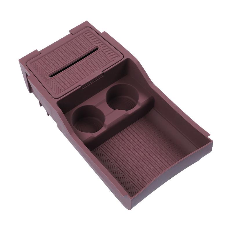 Compatible with 26 Nio ES8 Models: Double-Layer Storage Box Organizer for Center Console Interior Decoration