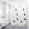 Modern Minimalist Shower Curtain Waterproof and Mildew-proof PEVA No-drill Bathroom Partition Curtain Bathroom Supplies