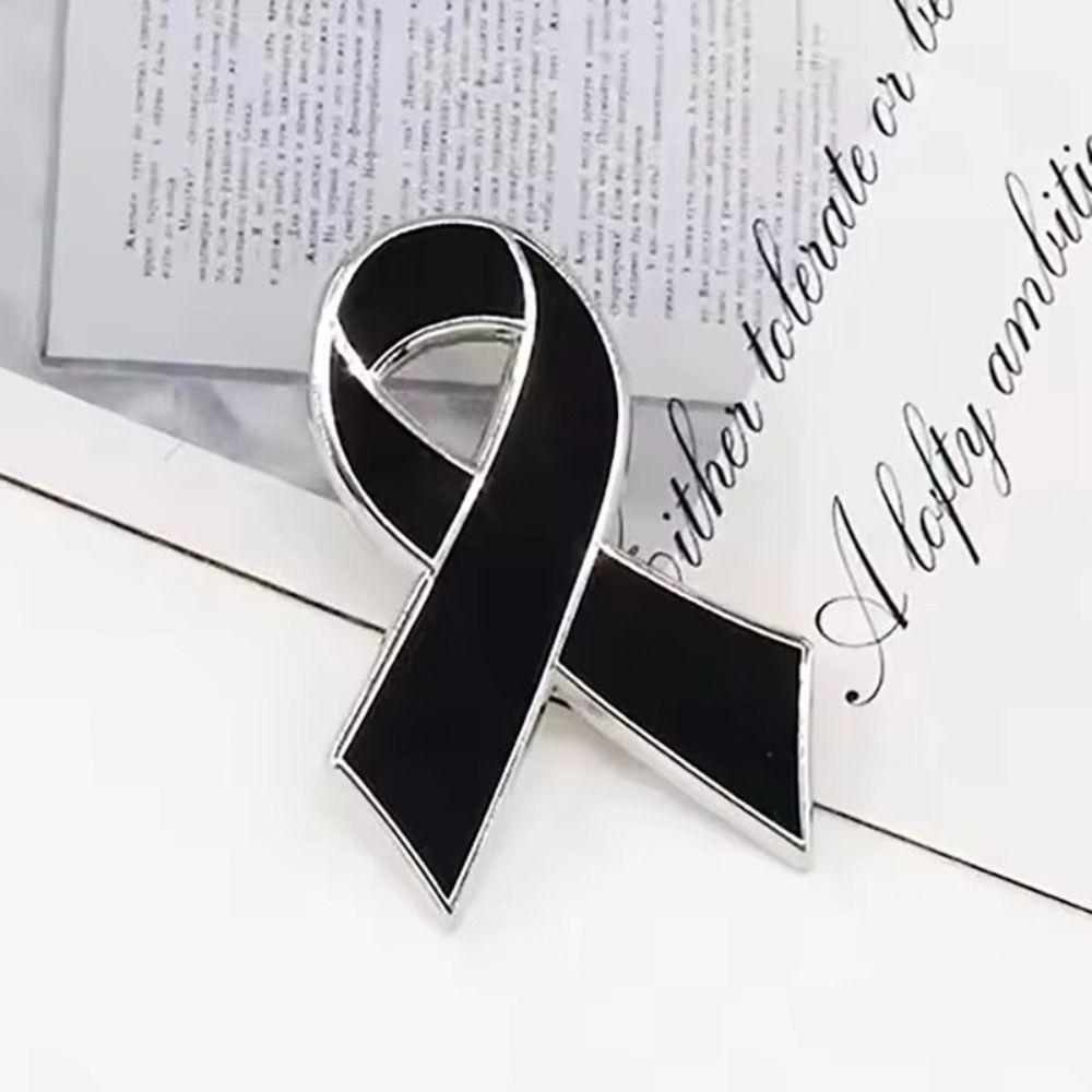 Melanoma Cancer Funeral Ribbon Badge Brooch Skin Cancer Funerals Memorial Pin Women Men