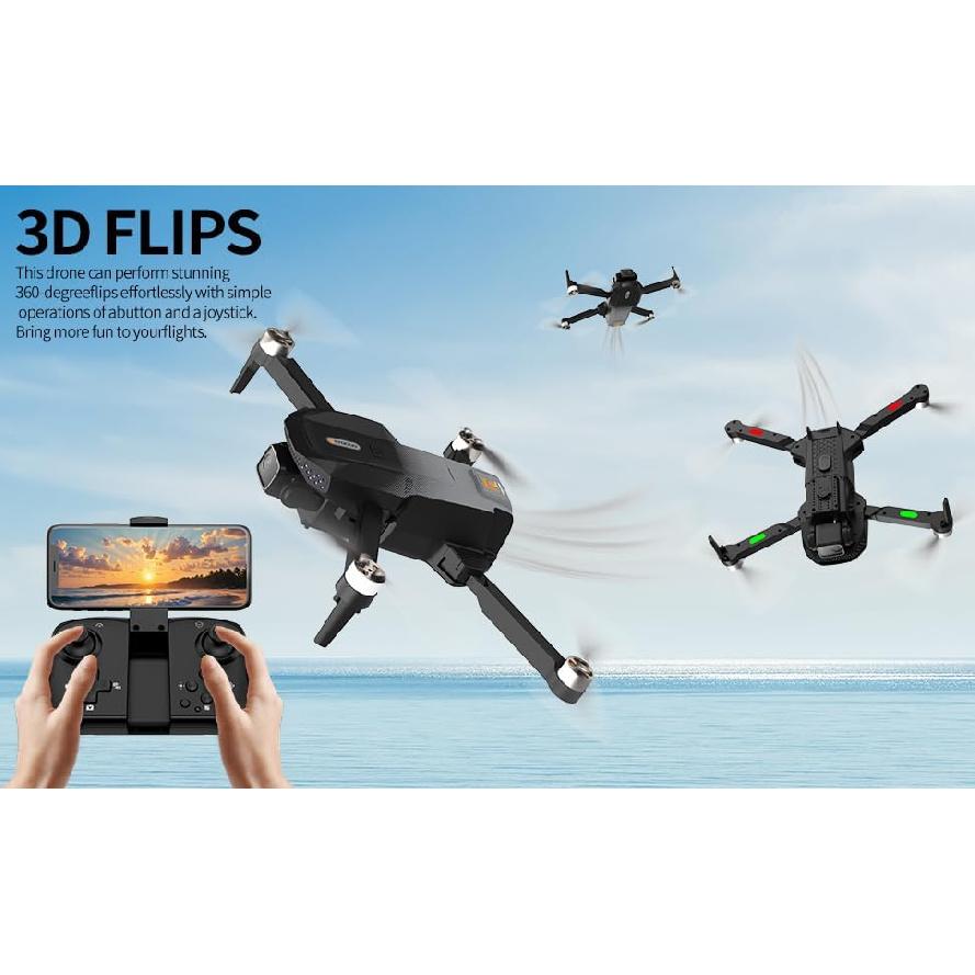 Drone with Camera for Beginners and Adults, 1080P Foldable FPV Mini Drones with 2 Batteries,One Key Take Off/Land,3D Flip,Trajectory Flight,3