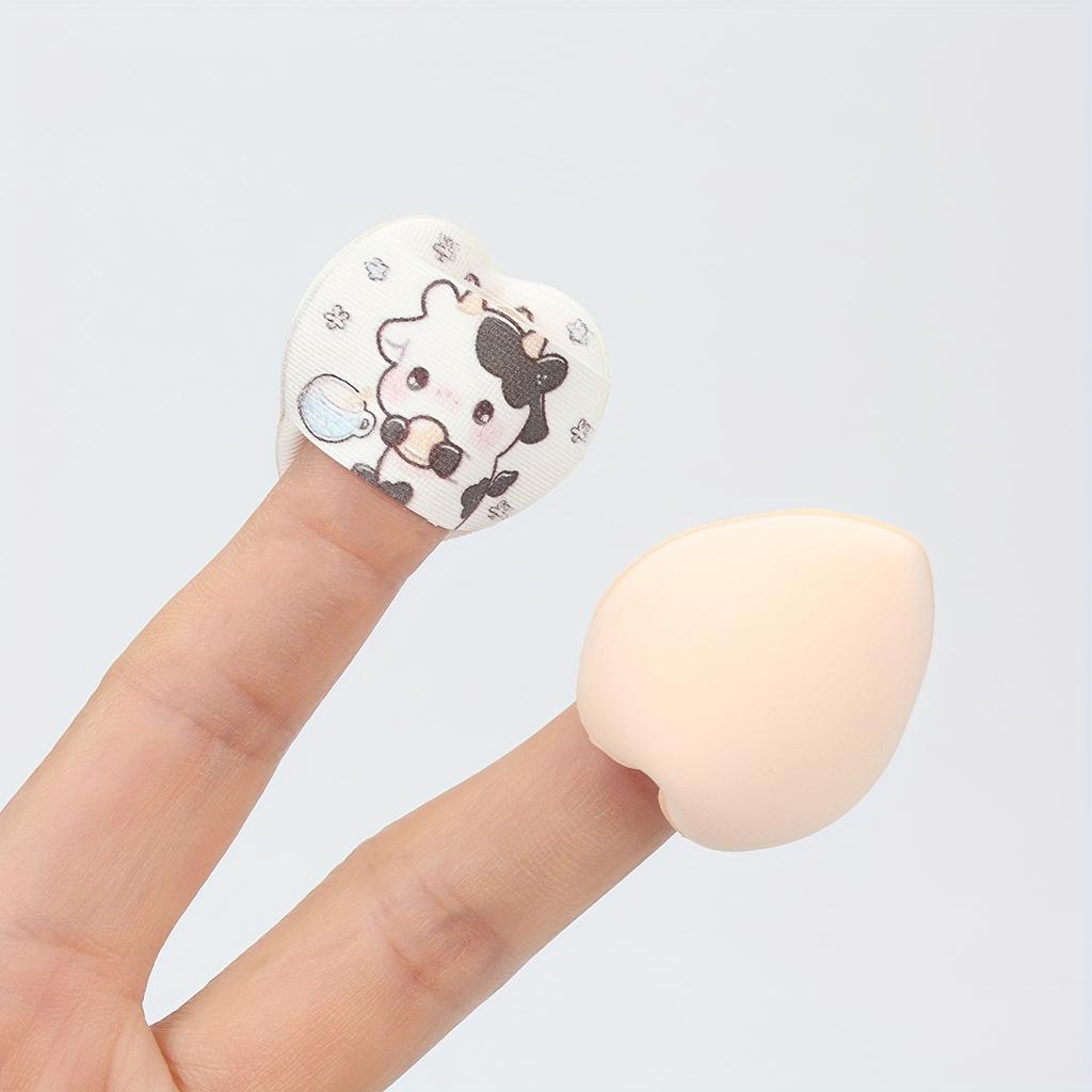 Printed Heart-Shaped Makeup Sponges, for Beauty and Makeup, Mixed Use with BB Cream, Liquid Foundation, and Concealer. Especially Suitable for Coverin