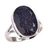 Natural Blue Sunstone Gemstone 925 Solid Sterling Silver Jewelry Ring S.8 B1R54