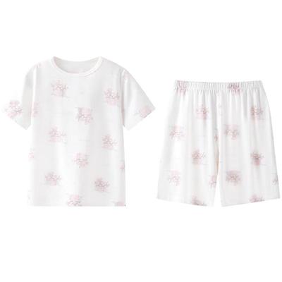 Unisex 7A Antibacterial Modal Short Sleeve Pajama Set