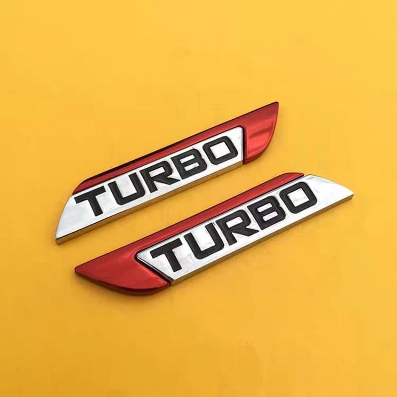 Modifiziertes Auto-Logo Turbo Metallaufkleber Sportlicher Karosserieaufkleber Hinteres Emblem Seitenemblem Dekorativer Aufkleber für Automobile