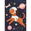 Cartoon Space Rocket Cosmic Planets Animal Astronaut Posters Canvas Printing Wall Art Picture for Playroom Home  Gifts