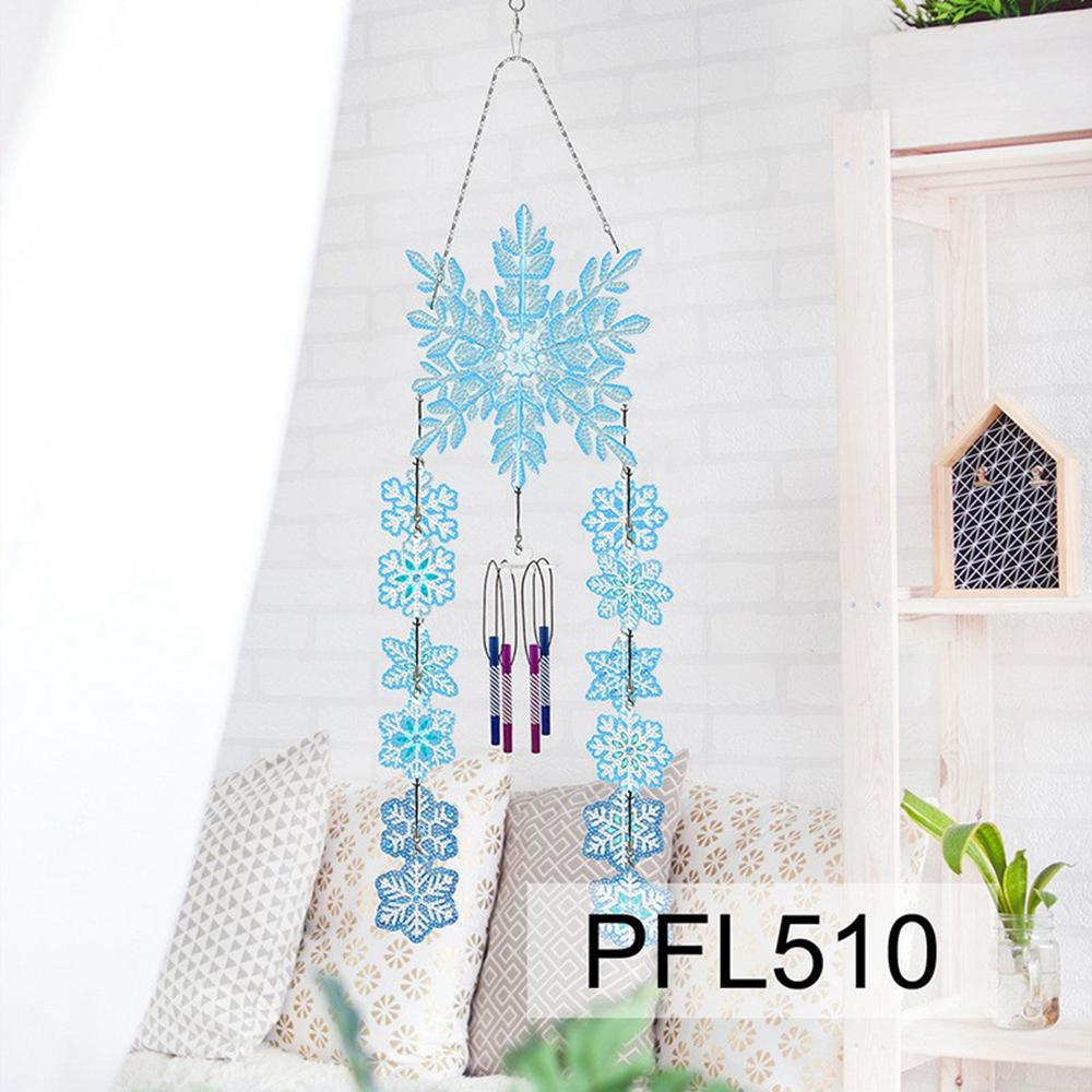 DIY Rhinestone Painting Wind Chime Kit Handmade Hanging Ornament Dreamcatcher 3D Decorative Wall Art for Home