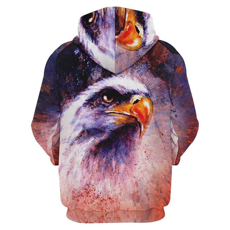 America Eagle Graphic Hoodie Męska odzież 3D Hawk Emblem Printed Nowość w bluzach z kapturem Kobiety Harajuku Fashion y2k Pullover Hooded Hoody