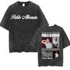 Rapper Pablo Alboran Album Global Tour 2026 T Shirts Men Women Harajuku Hip Hop Style T Shirt Oversized Vintage Washed T-shirts