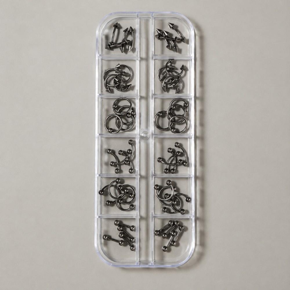6/12 Grids Nail Art Rivets Kit Metal Nail Art Studs New Piercing Rivets Nail Charms  Gothic