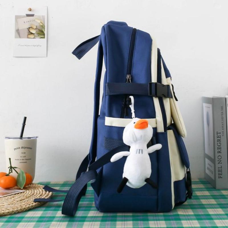 5 Stück Rucksack Junior High School Vielseitiger Rucksack Grundschule Junior High School Schüler Rucksäcke mit großer Kapazität Campus Freizeit Leichtes Taschenset