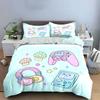 Kawaii Gaming Icons Design Bedding Duvet Cover Set  (1*Duvet Cover 2*Pillowcases, without duvet insert)