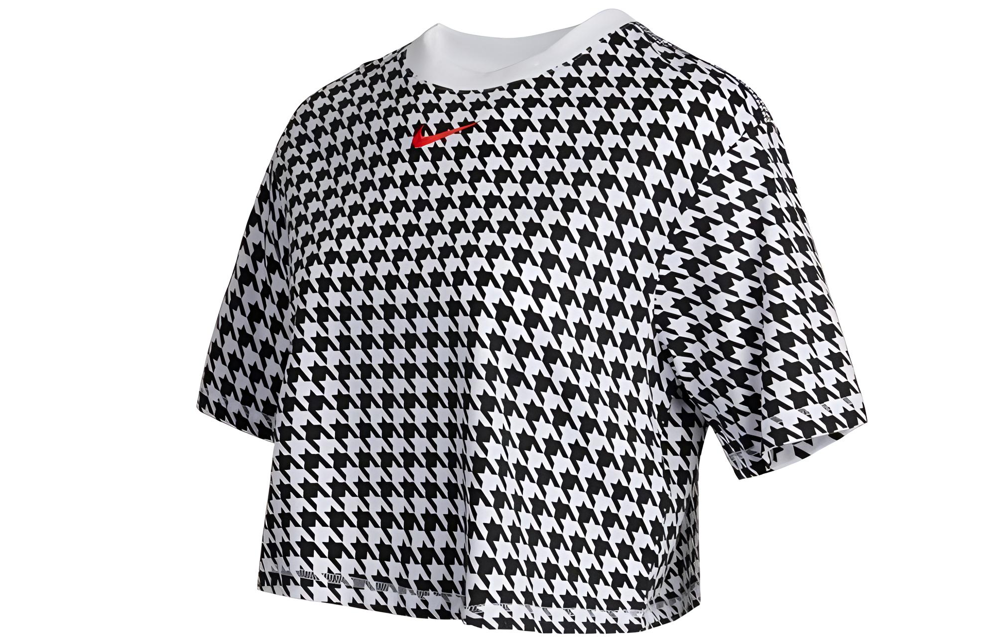 Nike Crop Tops Women s Black Crew Neck Moderate DD5034-100 S
