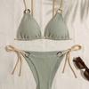 Women's European & American Style Bikini Set Sexy Lace-Up Two-Piece Swimsuit for Beach Vacation