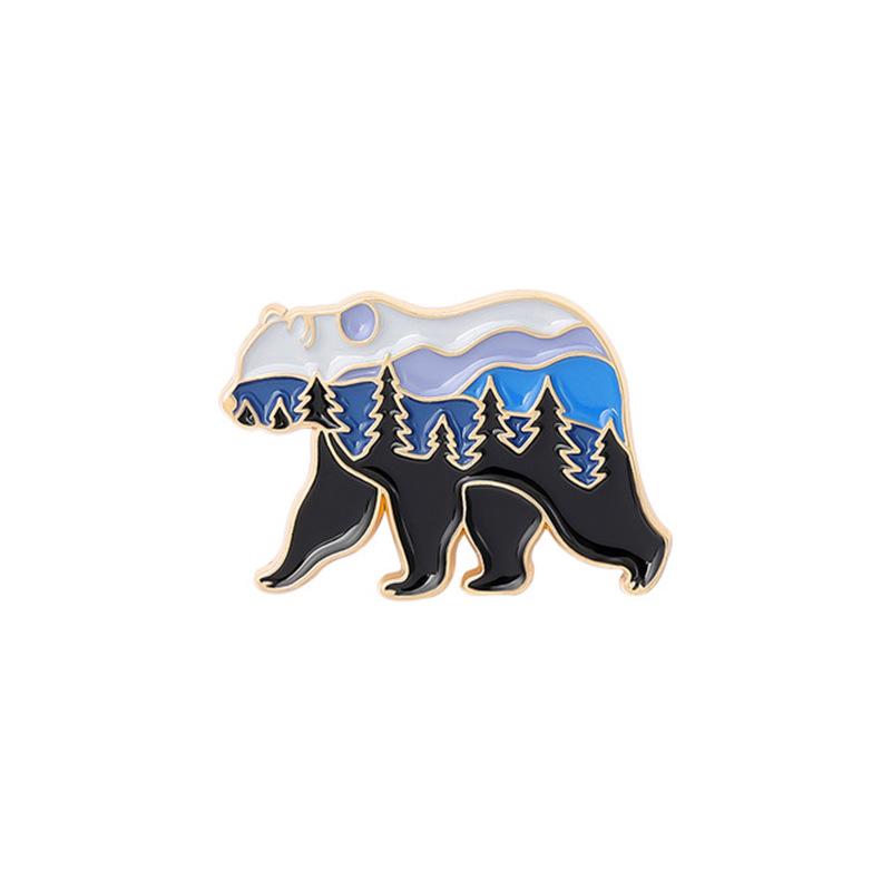 Charming Animal Brooch Collection: Cute Flower Hedgehog, Pretty Fox, Gentle Cat, Honest Bear Badges