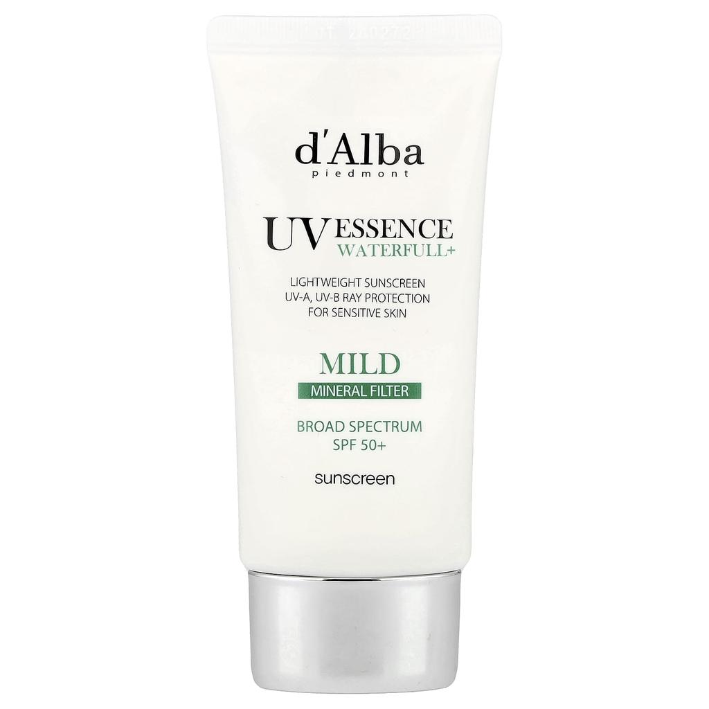D'Alba, Uv Essence Waterfull+ Sunscreen, Mild Mineral Filter, Spf 50, 50Ml(1.69Fl Oz)