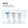6pcs/Pack Dental Rubber Polisher Composite Flat Dental Polishing Brush Resin Polishing Diamond System RA Disc 14mm Wheel Kit