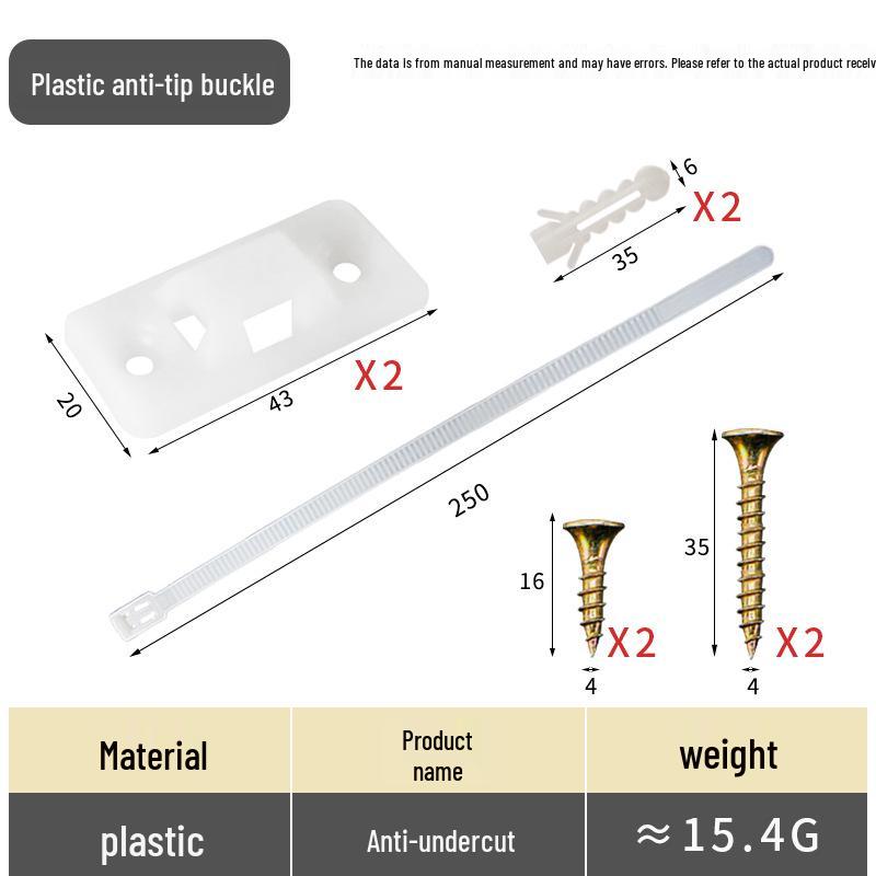 Çocuk Mobilyası Güvenliği Devrilme Önleyici TV Ünitesi Sabitleyici - Paslanmaz Çelik Toka ve Kemer Aparatı