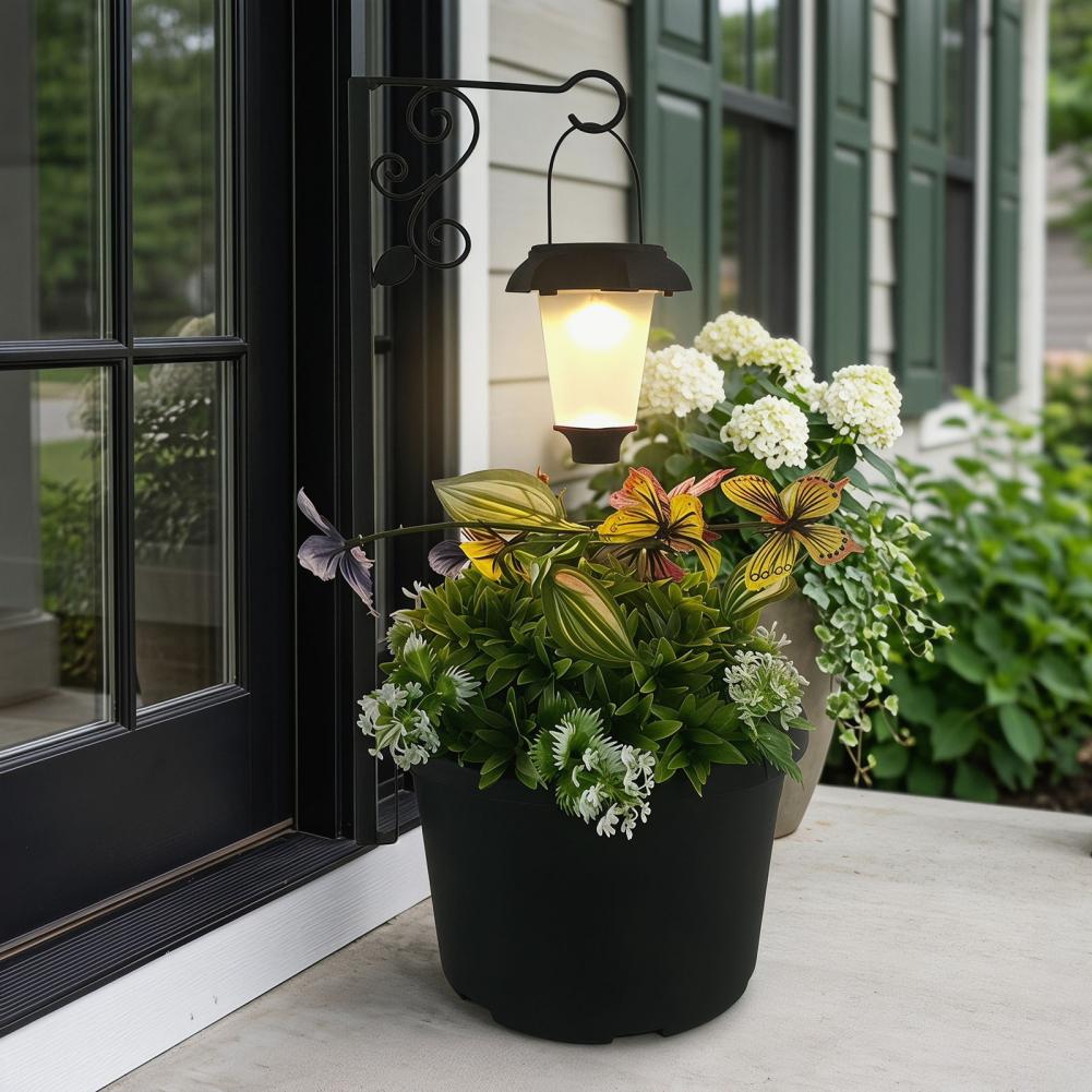 Decorative Solar Garden Light Solar Lamp Post with Planter Waterproof Solar Outdoor Light Decorative Garden Yard for Patio