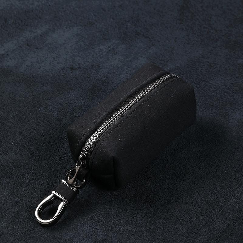 Leather Key Wallet With Chain Compact Organizer For Daily Use