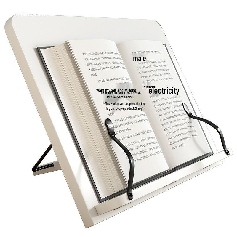 

Wooden Desktop Book Stand for Students and Exam Prep Small [White]