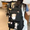Euetiq Ita Bag Backpack, Clear Bag, Women's, JK, Otaku, Oshikatsu Goods, Lightweight, Large Capacity, Black