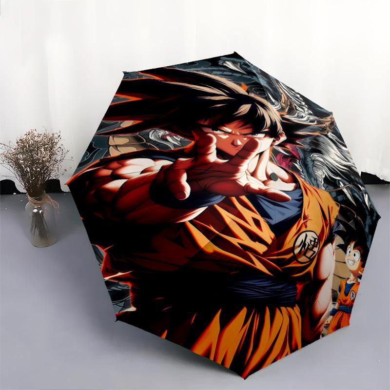 Goku Dragon Power Legacy Folding Umbrella Umbrella Suitable For All Seasons Three Folds Light Umbrella