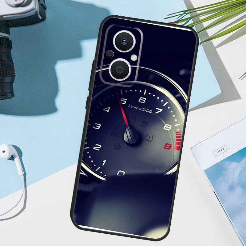 Speedometer Car Cover For OPPO Reno 8 7 Lite 10 11 12 13 14 Pro 11F 12F 13F 14F OPPO Find X8 X5 X9 Pro Case