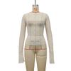 Slim-Fit Long Sleeve Sheer Top - 2024 Autumn/Winter Collection