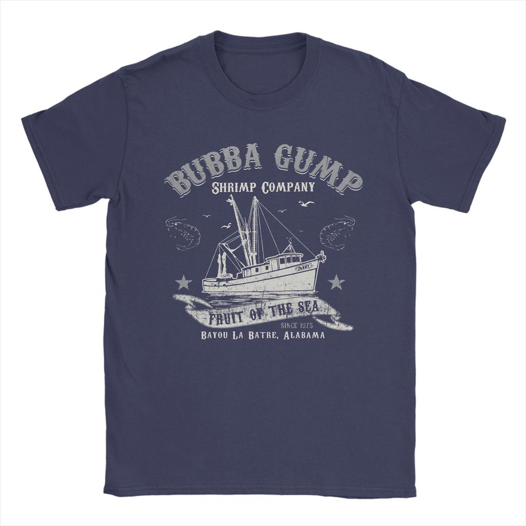 Forrest Gump Bubba Gump Shrimp T Shirt Men 100% Cotton Novelty T-Shirts Alabama Shrimping Tees Short Sleeve Clothing New Arrival