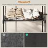 Portable Clothes Rack, Metal Frame, Fabric Shelves, Plenty of Space, Black