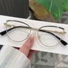 Cat Eye Shape Glasses Frame Women Korean Style Rhinestone Decoration Woman Glasses Fashion Stylish Decorative Glass