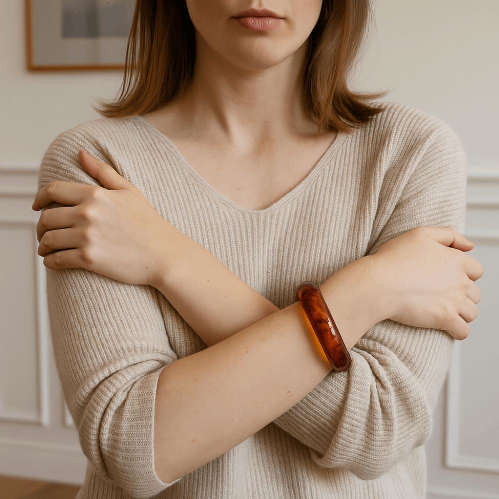 Bohemian Round Wide Bracelet Europe American Style Smudged Hand Ring  Gift