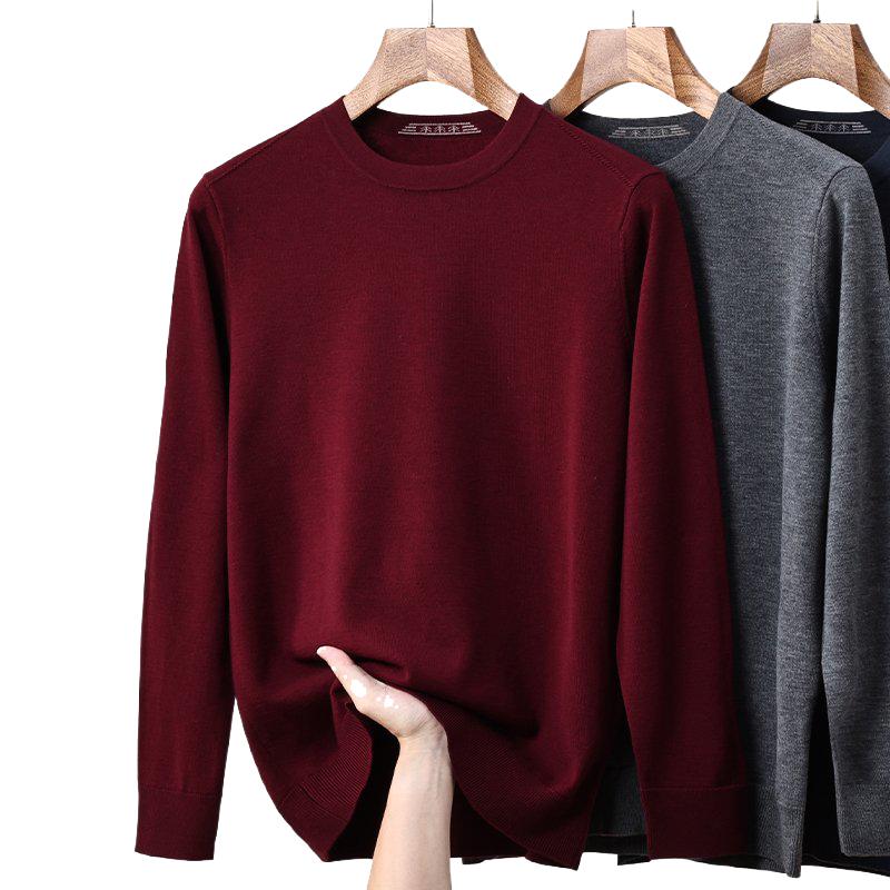 

Hengyuanxiang Men s Thick Round Neck Wool Sweater 2XL (185/100A)