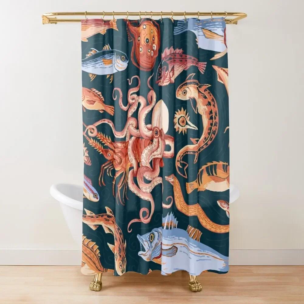 

Biology Floral Stall Shower Curtain, Vintage Garden Plants Herbs Flowers Botanical Design, Fabric Bathroom Decor Set With Hooks W60H190(CM)-1 Pcs