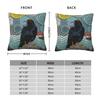 Red-Billed Chough Square Pillowcase Polyester Linen Velvet Creative Zip Decorative Pillow Case Room Cushion Cover 18"