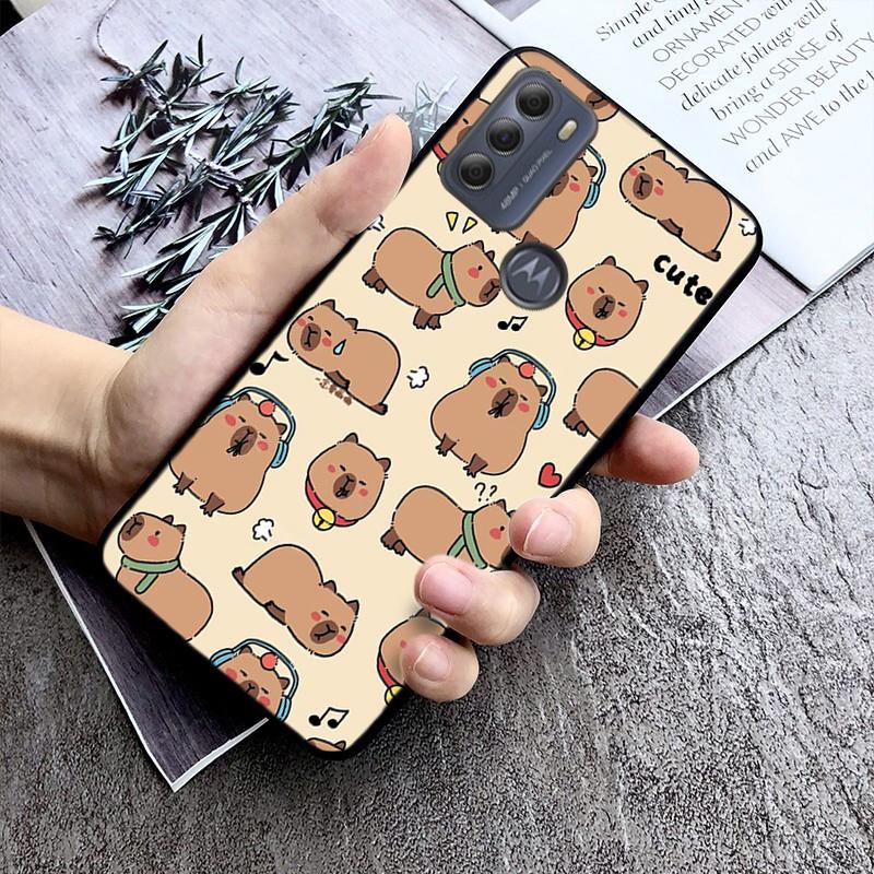 

Чохол Cute Capybara для Moto G84 G22 G32 G42 G52 G62 G53 G72 G60 G60S G100 G10 G20 G30 G13 G50 G 5G G Pure Moto G 5G
