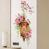Watercolor Flower Chandelier Living Room Entryway Wall Decoration Sticker